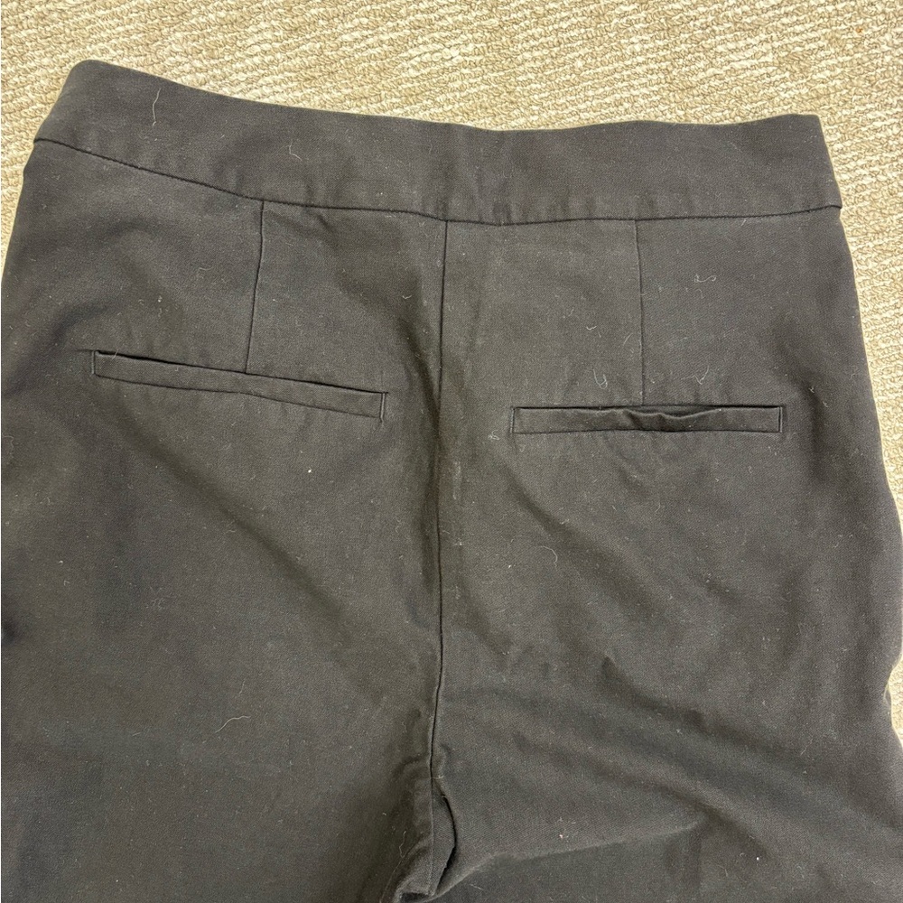 10 Crosby Derek Lam Black Ruched Slim-Leg Pants - Picture 7 of 14